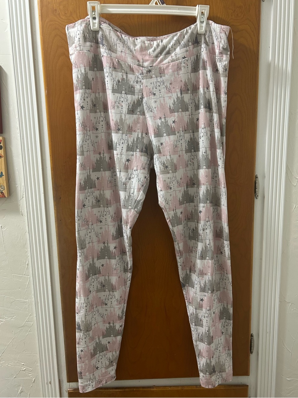 Disney Pink and Gray Castle-Print Women’s leggings